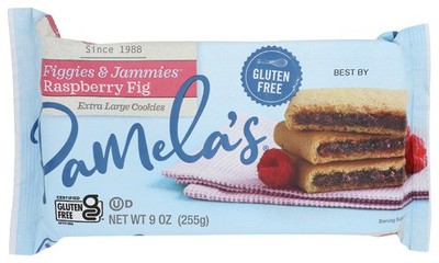 Pamela's Cookie Fig & Jam Raspberry & Fig Kosher 9 Oz (Pack of 6)