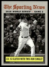 2019 Topps Heritage 306 J.D. Is Clutch Two-Run Single! Red Sox Baseball Card