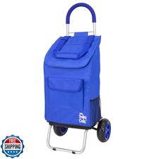 dbest products Trolley Dolly Blue Foldable Shopping cart for Groc