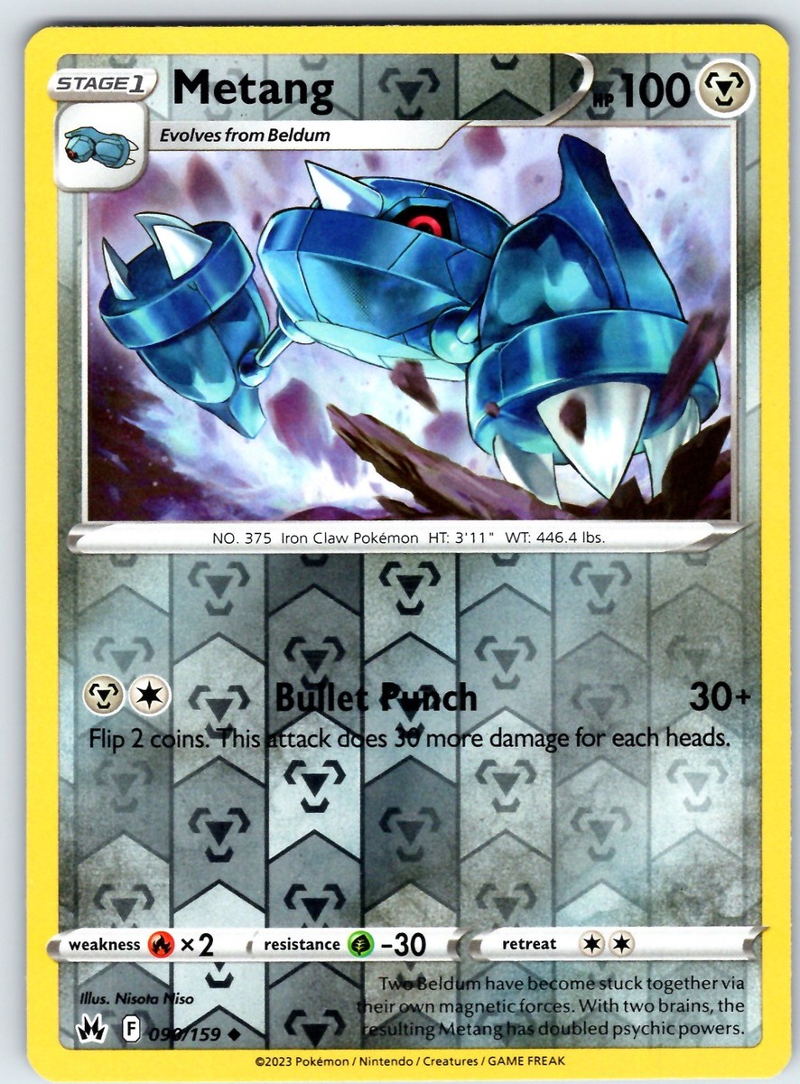 Metang Uncommon Crown Zenith Reverse Holo 090/159 LP | eBay