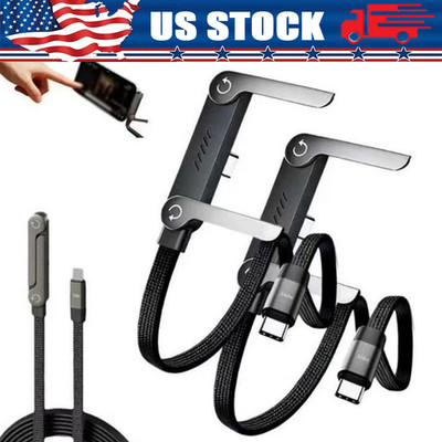 2in1 Invisible Holder Charger Cable 240W Fast Charging Cord with Phone Stand lot