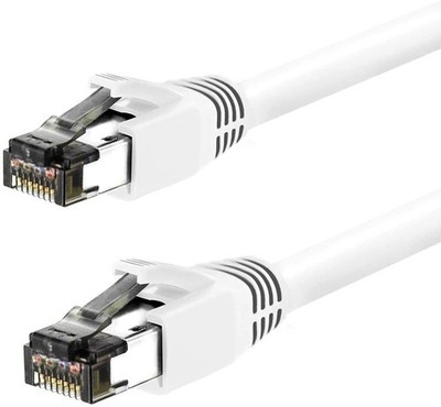 Cat8 RJ45 35FT Ethernet Patch Internet Network Cat8-35FT, White