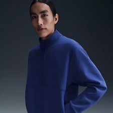 Nike Men's 24.7 ImpossiblySoft Dri-FIT 1/2 Zip Shirt in Royal Blue Sz Large NWT