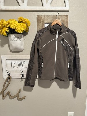 Helly Hansen Fleece Embroidered Jacket Women Plaid Sleeve Full Zip Polartec