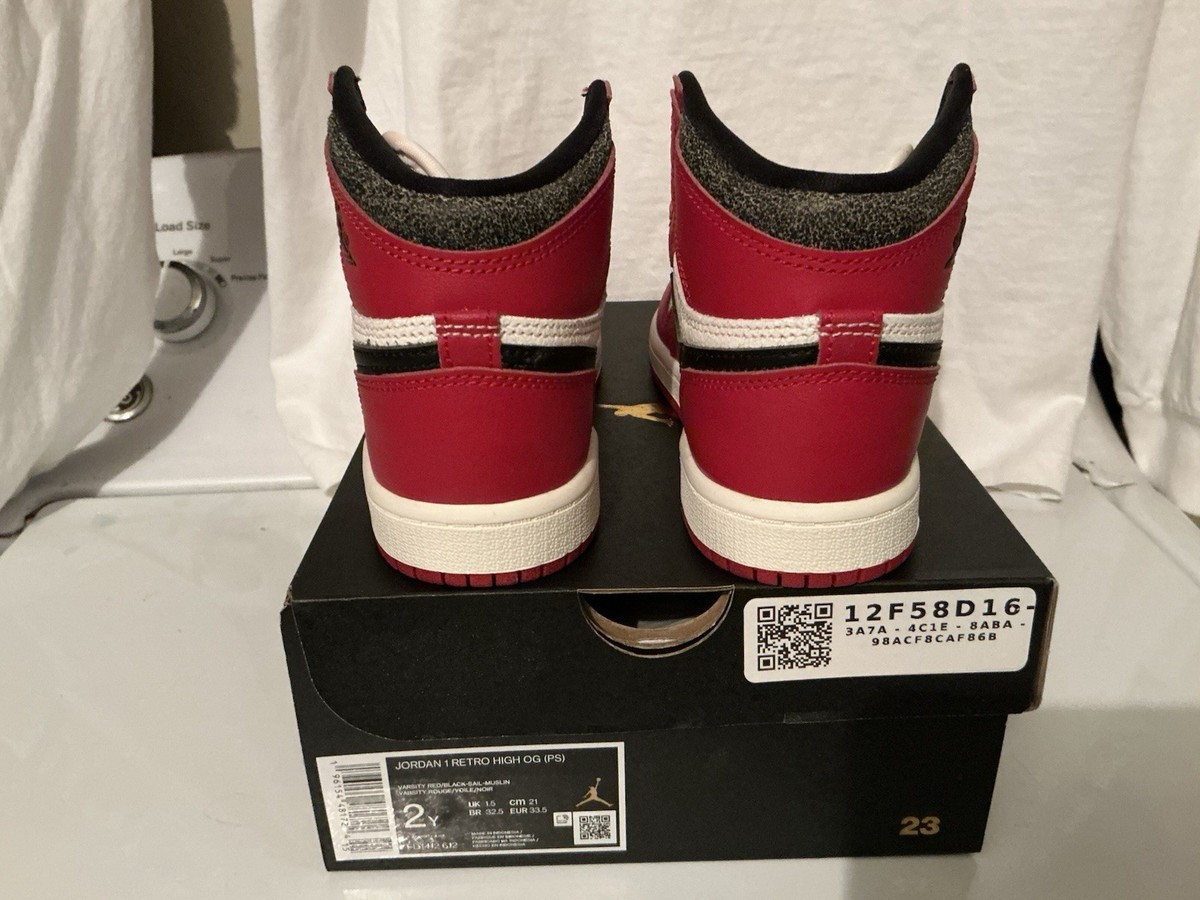 Air Jordan 1 Retro High OG PS Chicago Lost Found FD1412-612 SIZE
