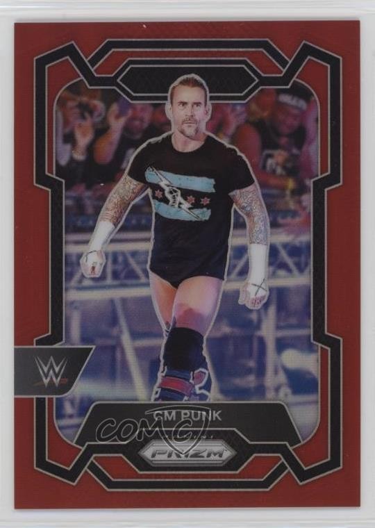 2024 Panini Prizm WWE Red Prizm 164/299 CM Punk #122 0x5e