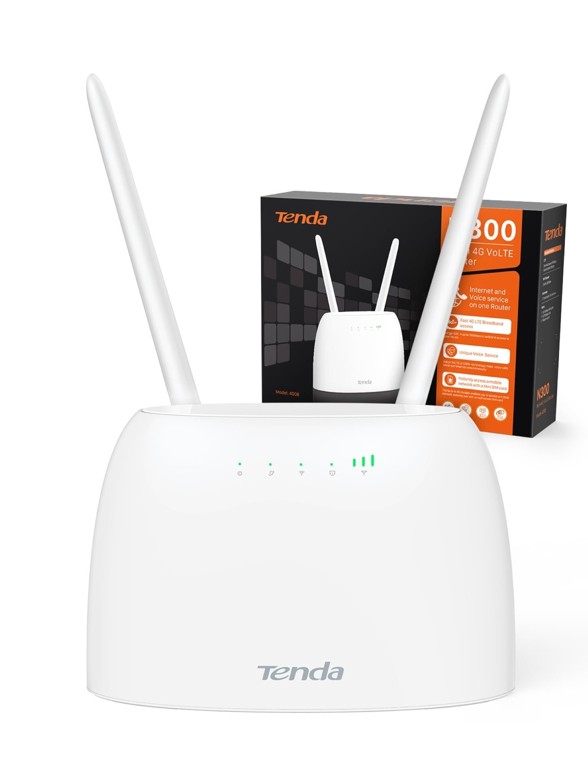 Routeur 4G LTE 300Mbps Tenda 4G06 avec port téléphone box internet