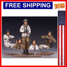 1/35 Scale Resin Soldier Assembly Model Kit Scene Armored Tank Tanker Group (...