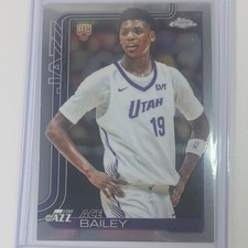 Topps Chrome Ace Bailey Utah Jazz Rookie Base #255 Basketball Card 2025-26