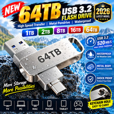 USB 3.2 Dual Type-C USB Flash Drive Metal High Speed Memory Stick 1TB 2TB