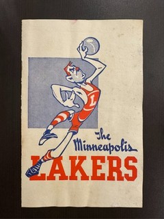 1947 48 Minneapolis Lakers Media Guide Press Program George Mikan Debut SCARCE!