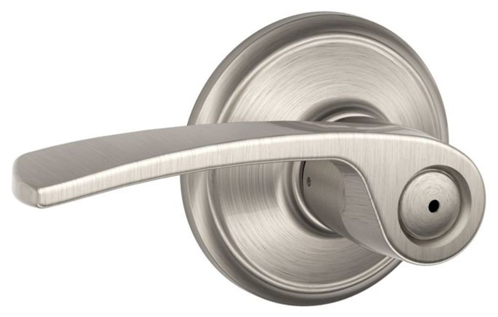 Schlage F40-MER Merano Chrome Privacy Door Lever Set-image