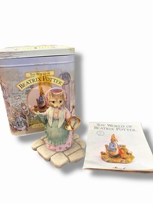 Vintage Beatrix Potter Cousin Ribby Figurine Border Fine Arts With Tin Box BP17