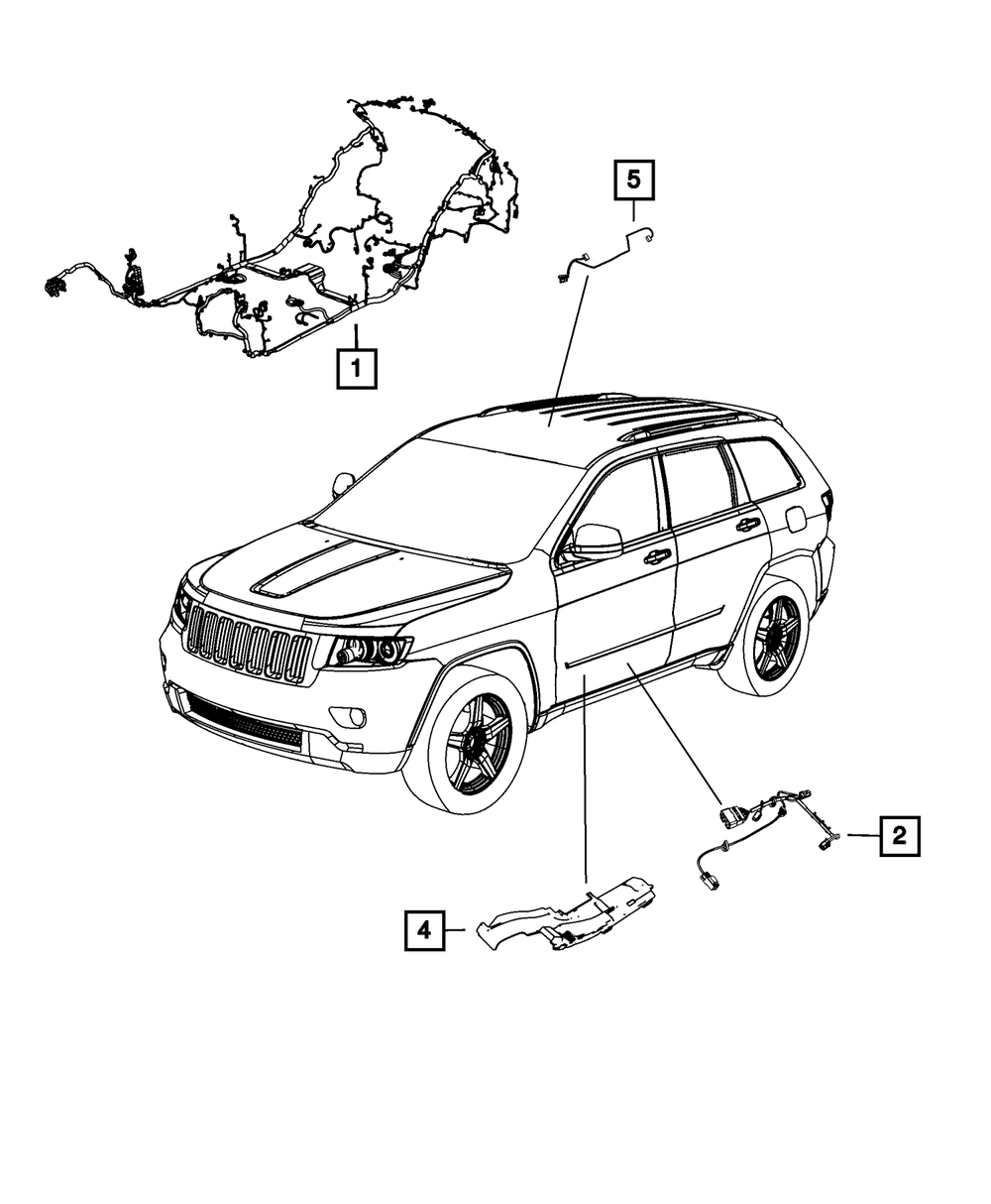 Genuine Mopar Console Wiring 68086077AB