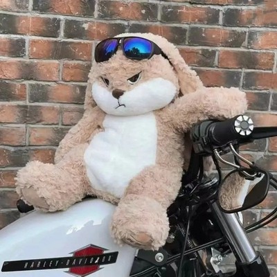 Large Angry Rabbit Plush Toy Cute Kawaii Stuffed Animal Soft Doll Gift