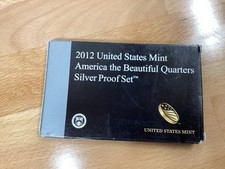 2012-S US America the Beautiful Silver Quarters Proof Set in OGP     E1691