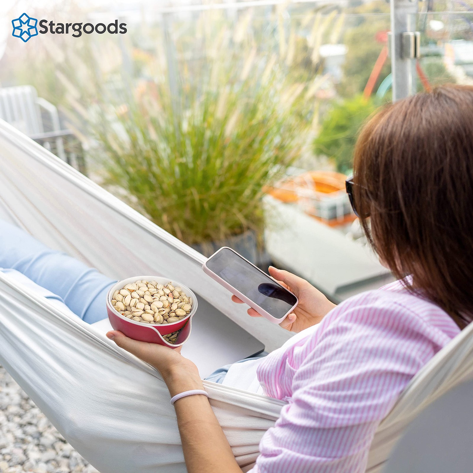 Pistachio Bowl, Snack Serving Dish, Double Peanut Bowl with Nut Seeds Shell C...