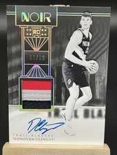 Donovan Clingan 2024-25 Noir #303 RC Rookie Black & White Patch Auto RPA #08/99