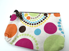 Thirty-One Mini Zipper Pouch Circle Dots
