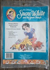 Disney Snow White Counted Cross Stitch Kit Forest Friends 35010 VTG NEW