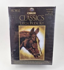 NEW Caron Classics Latch Hook Rug Kit CC0103 HORSE New  Sealed, 20" x 30"