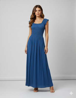 Handgefertigtes Boho Maxi elastisches ärmelloses Kleid für Damen freie Größe bis 22