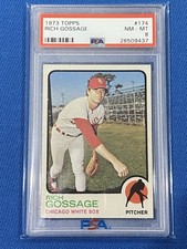 1973 TOPPS #174 RICH GOOSE GOSSAGE RC WHITE SOX HOF PSA 8