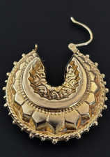 9ct 375 Yellow Gold Large Gypsy Style Creole Hoop Earrings 38mm