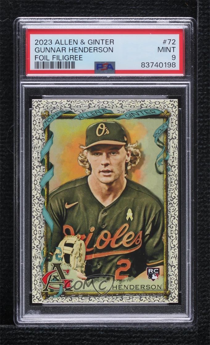 2023 Allen & Ginter Foil Filigree Gunnar Henderson #72 PSA 9 MINT Rookie RC rx2