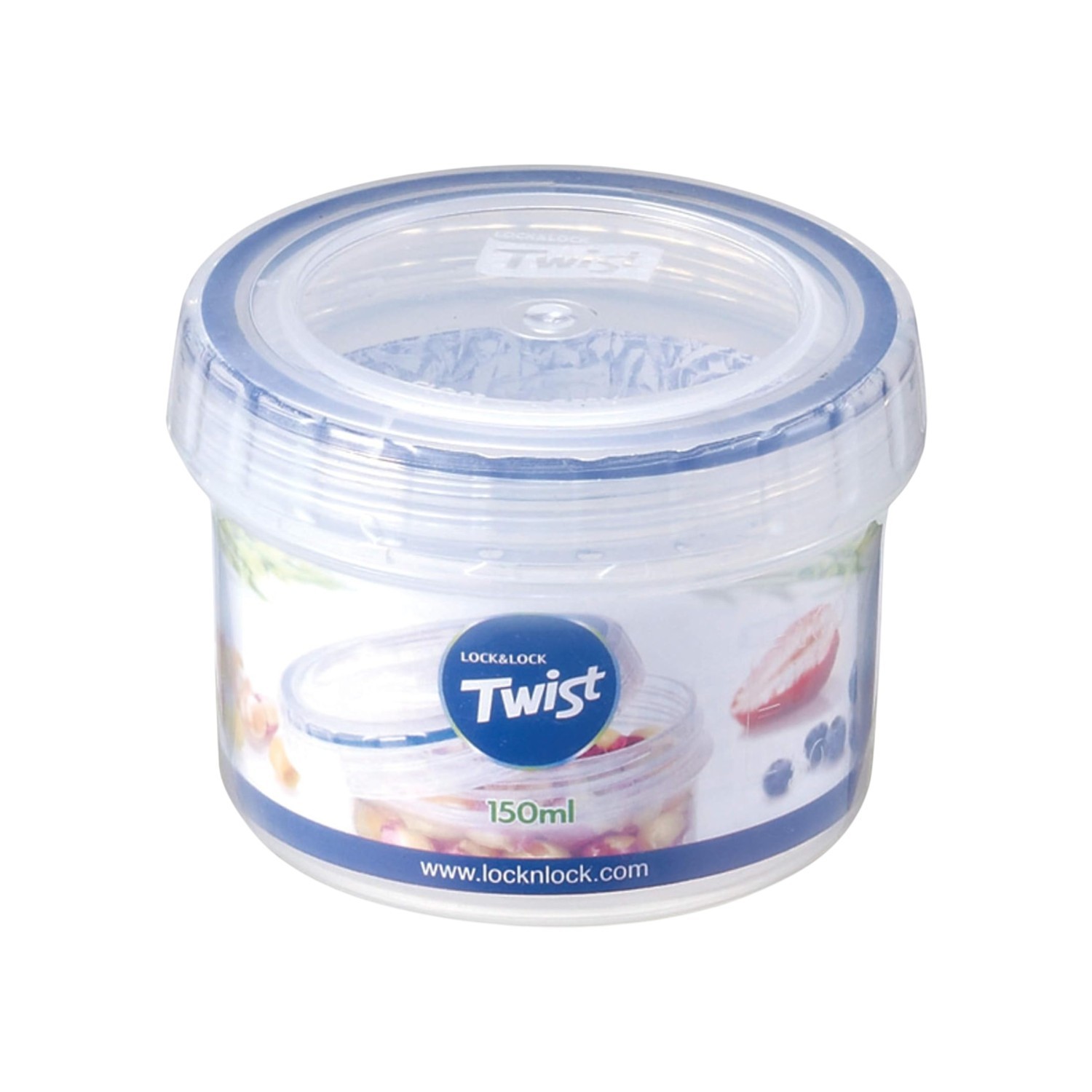LocknLock Round Airtight Food Container Twist Lid Microwave Safe 150ml - Image 2