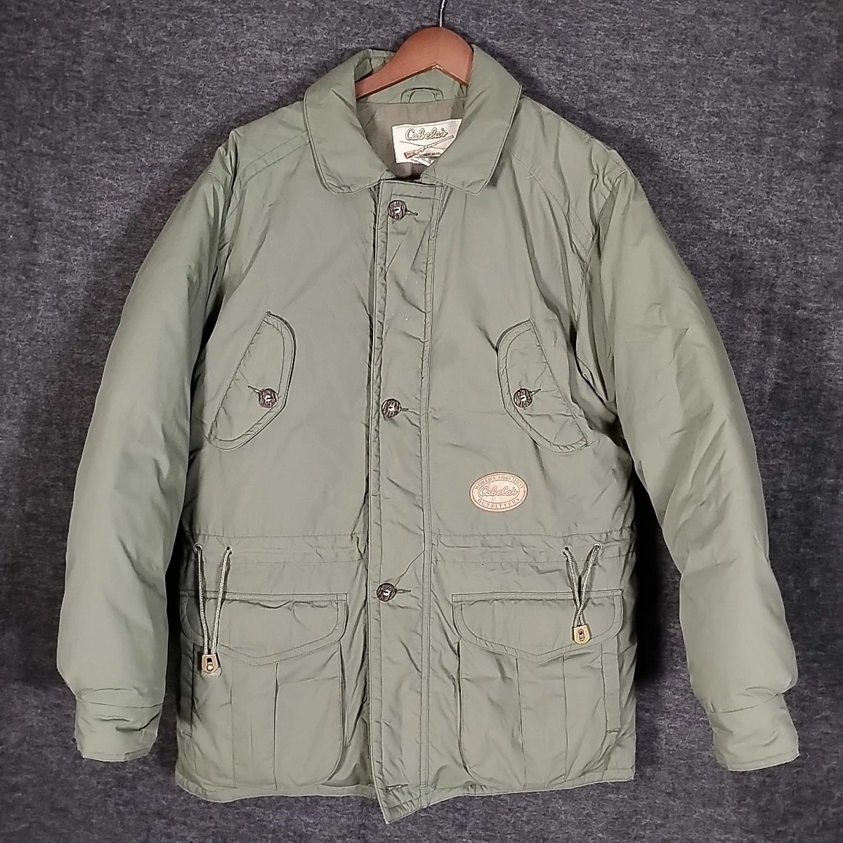 Cabela's Goose Down Field Jacket Mens Medium Fleece Lined