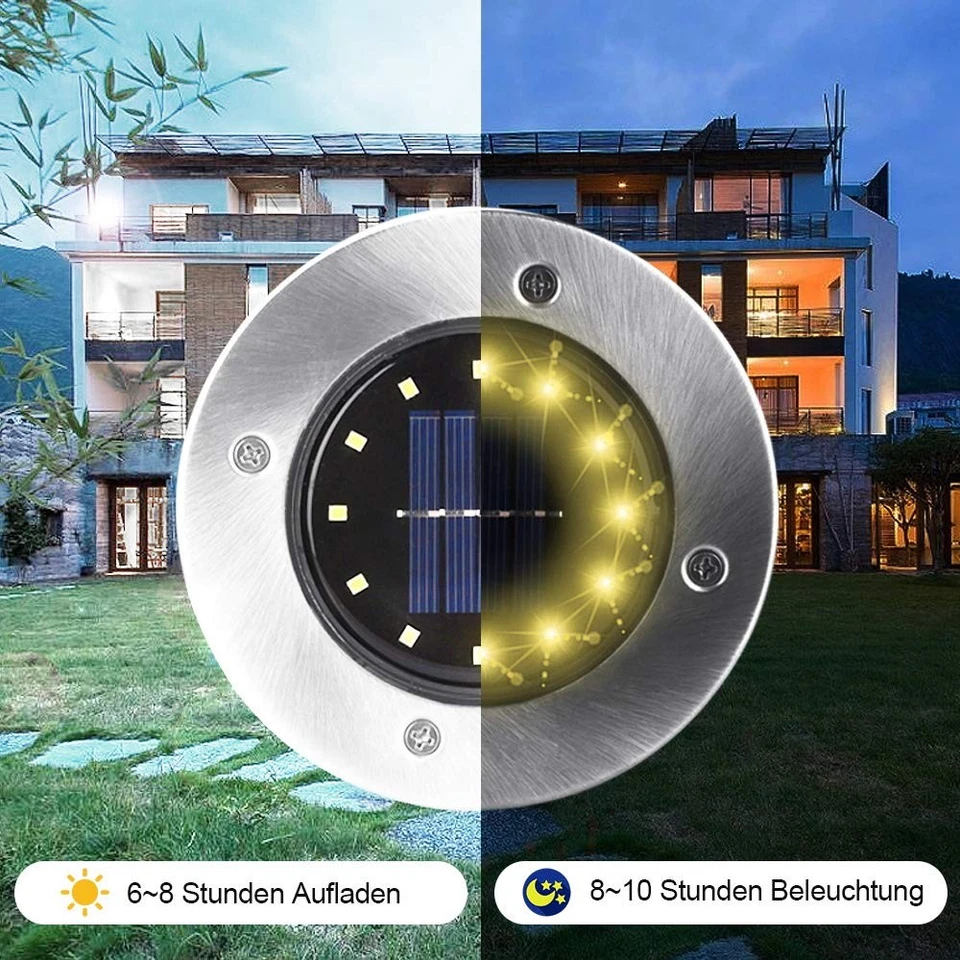 Solarlampe Solarkugel Gartenlampe Außenlampe Solarleuchte Gartenleuchte DHL - Bild 3 von 4