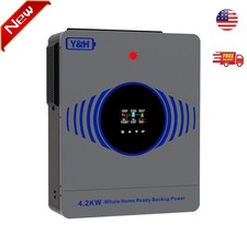6.2KW 48V Solar Hybrid Inverter AC220V MAX PV 8000W,60-450VDC Input Dual AC Out