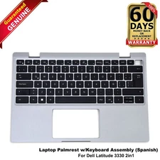 New Dell Latitude 3330 2-in-1 Spanish QWERTY Keyboard Palmrest Assembly 02WWM