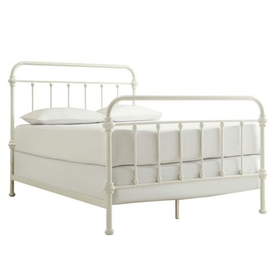 HomeSullivan White Antique Graceful Victorian Metal Bed