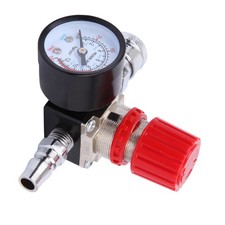 Compressor Pressure Regulator 1/4" NPT Gauge 180 PSI Air Flow Control Valve