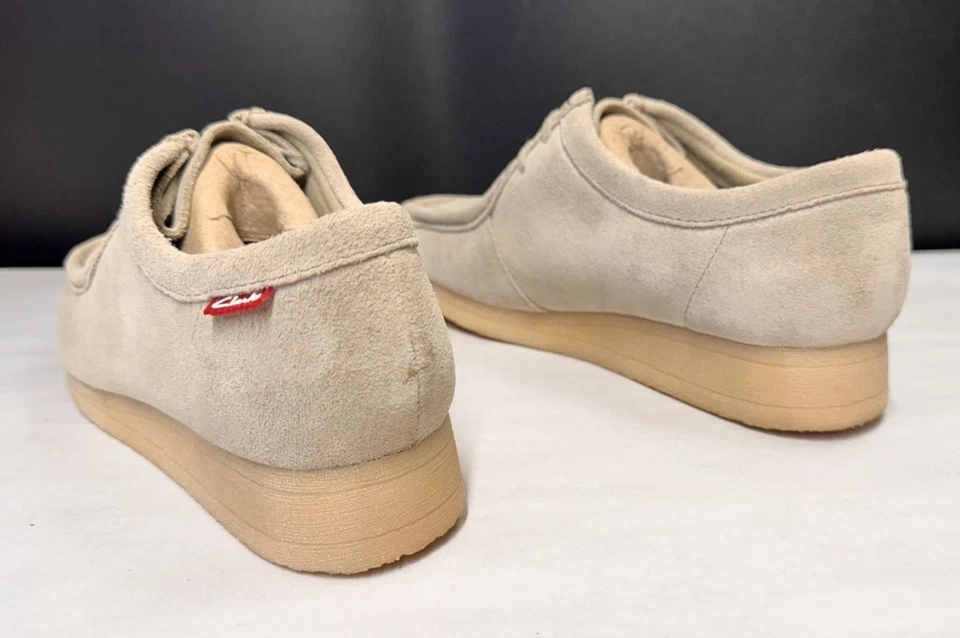 NEW WOMENS CLARKS PADMORA WALLABEE Sand Suede 2 EYE LACE SHOES 8 M - Image 4 of 4