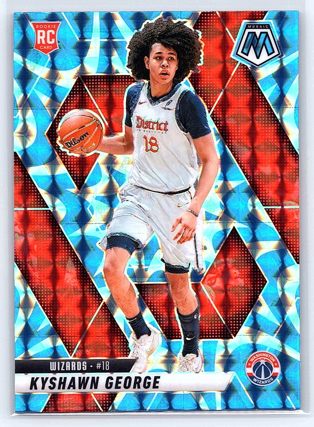 KYSHAWN GEORGE (RC) - 2024-25 Panini Mosaic #247 - Reactive Blue