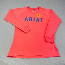 Ariat Rebar T Shirt Womens Medium Pink Strong Block Long Sleeve NWT Western