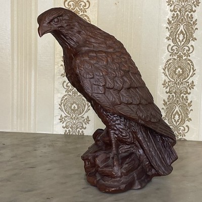 Vintage Red Mill Manufacturing handcrafted hawk eagle resin statue 7 1/4'' tall
