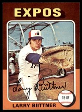 1975 TOPPS MINI LARRY BIITTNER . MONTREAL EXPOS #543