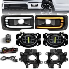 For 2024-2026 Ford F-150 F150 STX XL XLT LED Fog Lights DRL Daytime Lamps Kit