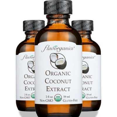 Flavorganics Organic Coconut Extract 2 Oz 3 Pack