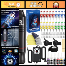 Rotary Tattoo Pen Kit with Ink Needles - Complete Tattoo Gun Set for Artists
