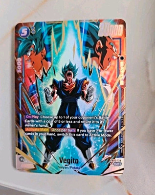 Bandai Dragon Ball Super Card Game Vegito FB02-139 SCR Secret Rare Foil
