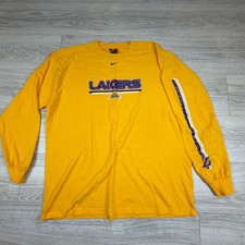 Nike Team Los Angeles Lakers Long Sleeve T-Shirt Gold Mens XL NBA Basketball