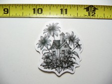 HOUSE DAISY FLOWERS SMALL STICKER DECAL NATURE OUTDOORS FUN CALMING