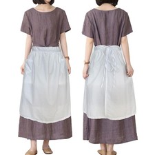 Rayrise Women Adjustable Cotton Home Kitchen Apron Maid Costume Vintage Pinaf...
