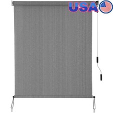 Outdoor Roll Up Sun Shade Uv Protection Privacy Screen Easy Install Patio Blinds