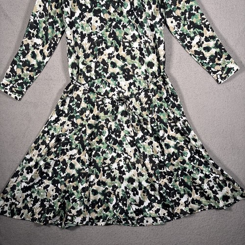 Abito midi Hugo Boss donna taglia US 8 stampa Daflora elegante fiori colore acqua - Foto 3 di 17